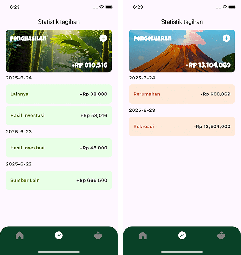 Transaction Screen